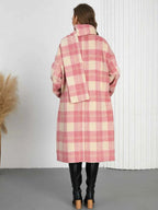 Plaid Button Up Long Sleeve Coat 86043bc0-329d-4329-91f2-726c4ff8203c-Max