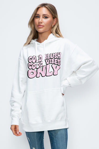 Simply Love Full Size Letter Graphic Long Sleeve Drawstring Hoodie