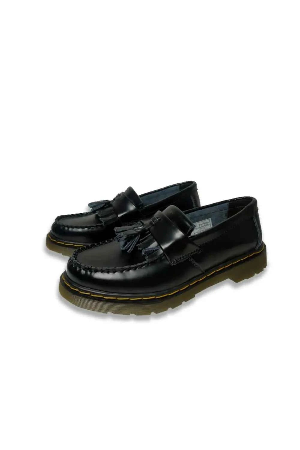 Tassel Round Toe Platform Loafers Black 8610646e-56aa-43cd-bc13-3f3c9233c49d-Max