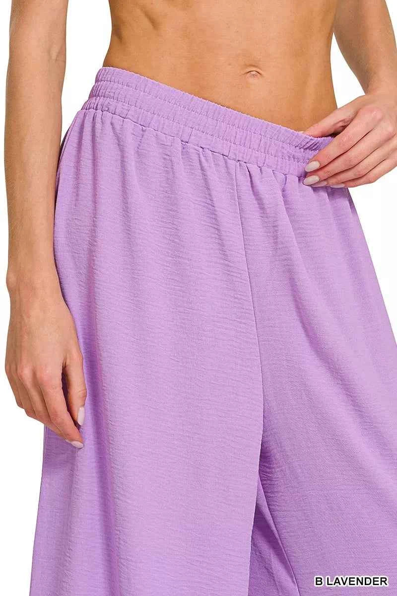 Zenana Woven Airflow Twisted Top & Wide Leg Pants Set 86348421674a46dfad2094c2ec33fd75-Max-Origin