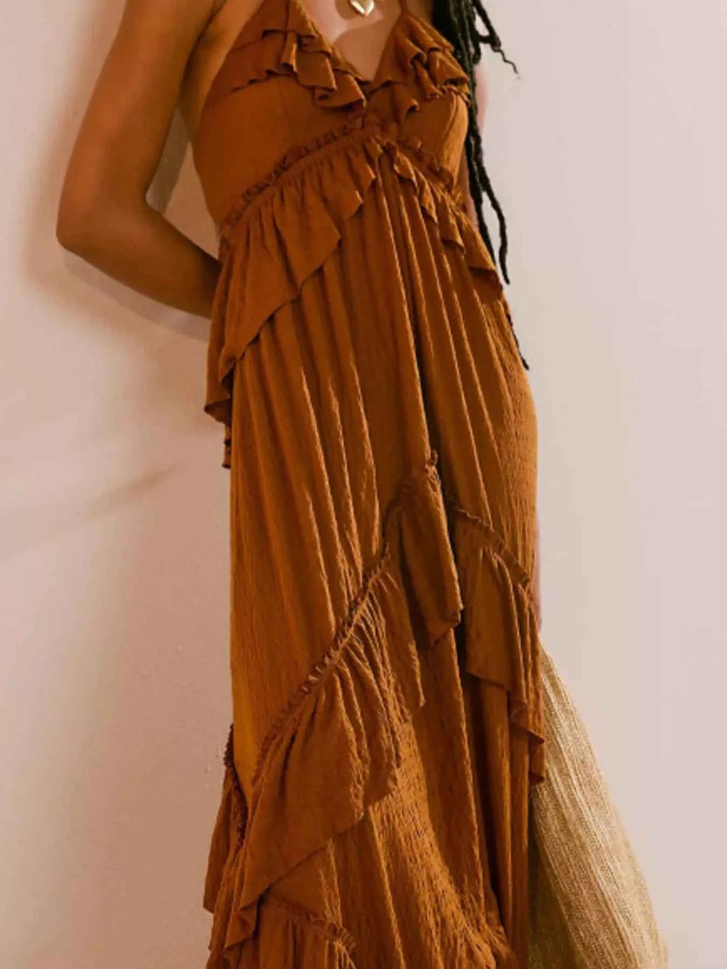 Ruffled Halter Neck Maxi Dress 8643deaf-199d-4359-885a-2fe67f55b84a-Max-Origin