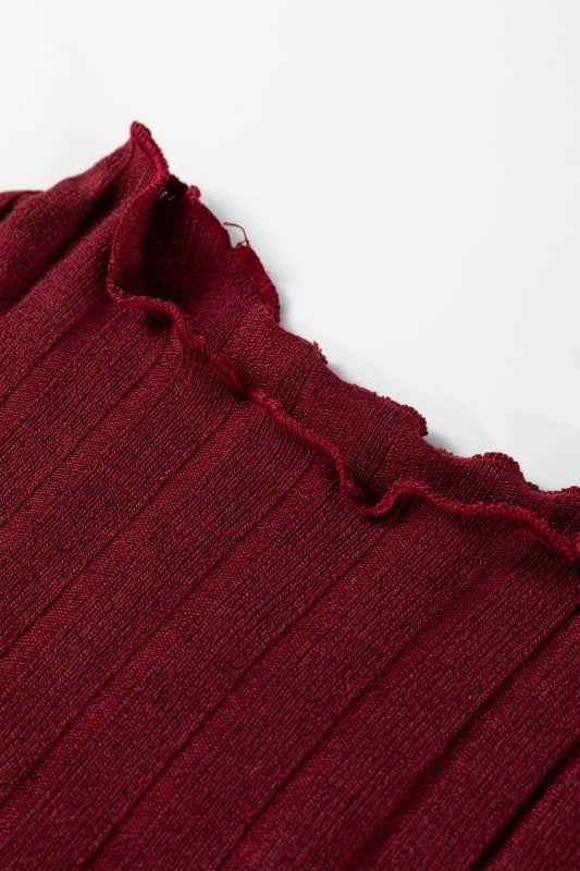 Ribbed Knit Patchwork Long Sleeve Dress 8655eddb-d17a-46ef-a43b-a825f0aa9d7b