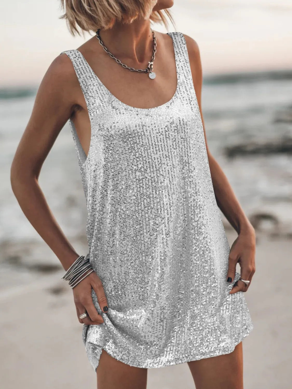 Sequin Scoop Neck Mini Dress 86618724-1894-4aae-b704-854c689b1018-Max-Origin