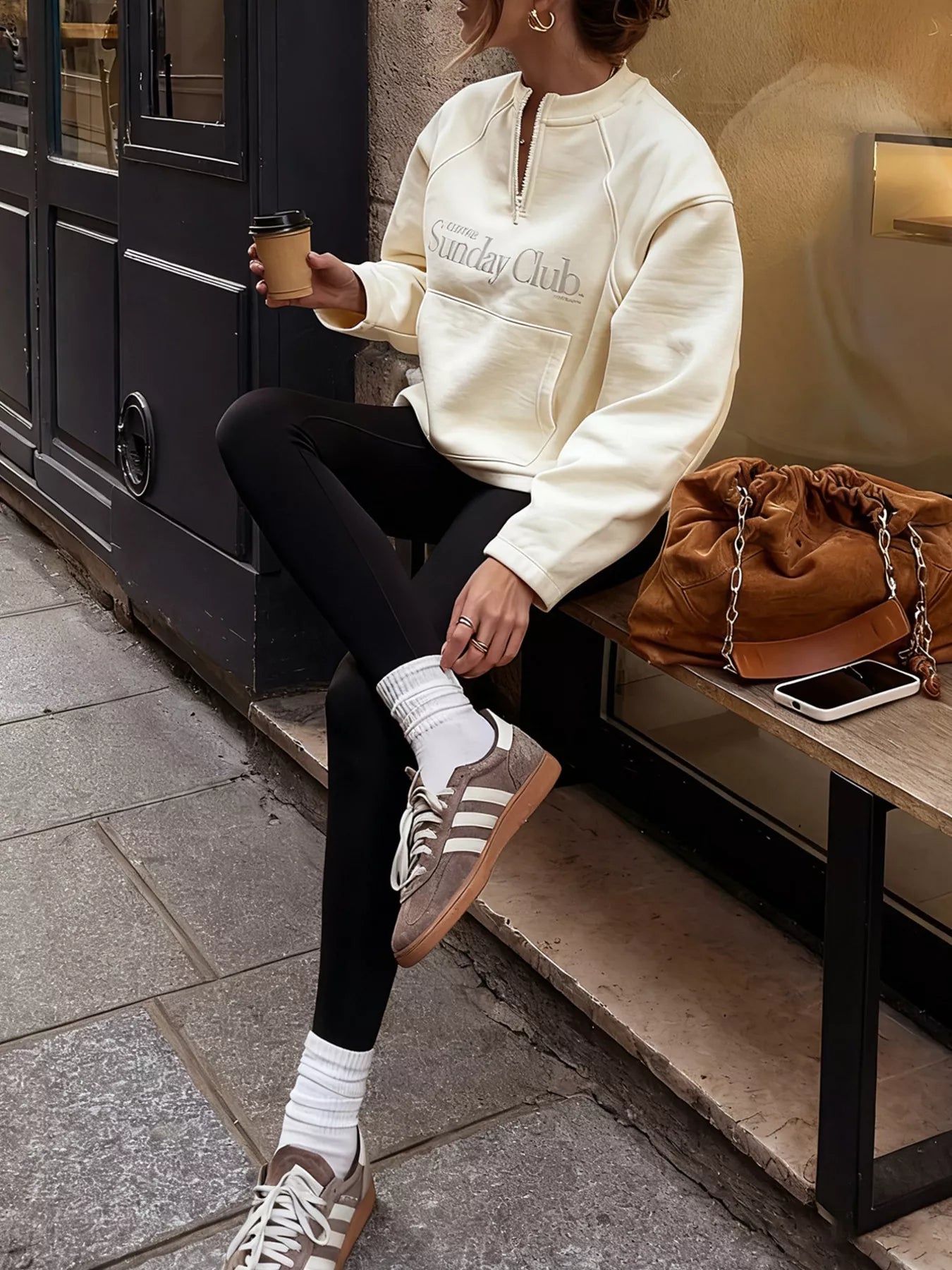 Quarter Zip Raglan Sleeve Sweatshirt 866f49e928614fbeaebf089452fd823d-Max-Origin