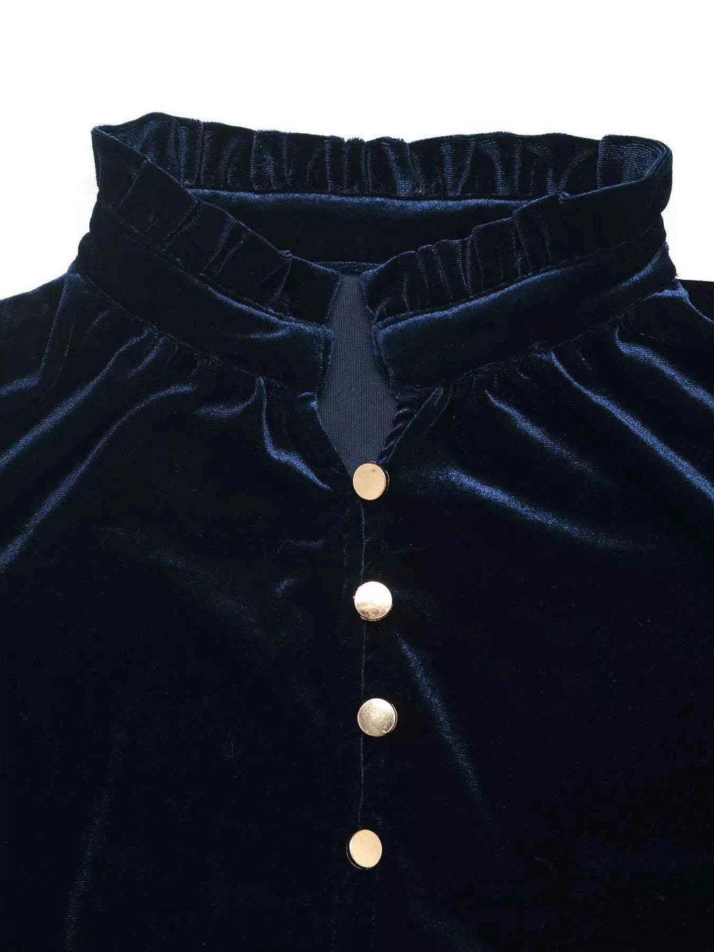 Velvet Button Front Long Sleeve Blouse 8675a2ad186443a5bb098898cc531229-Max-Origin