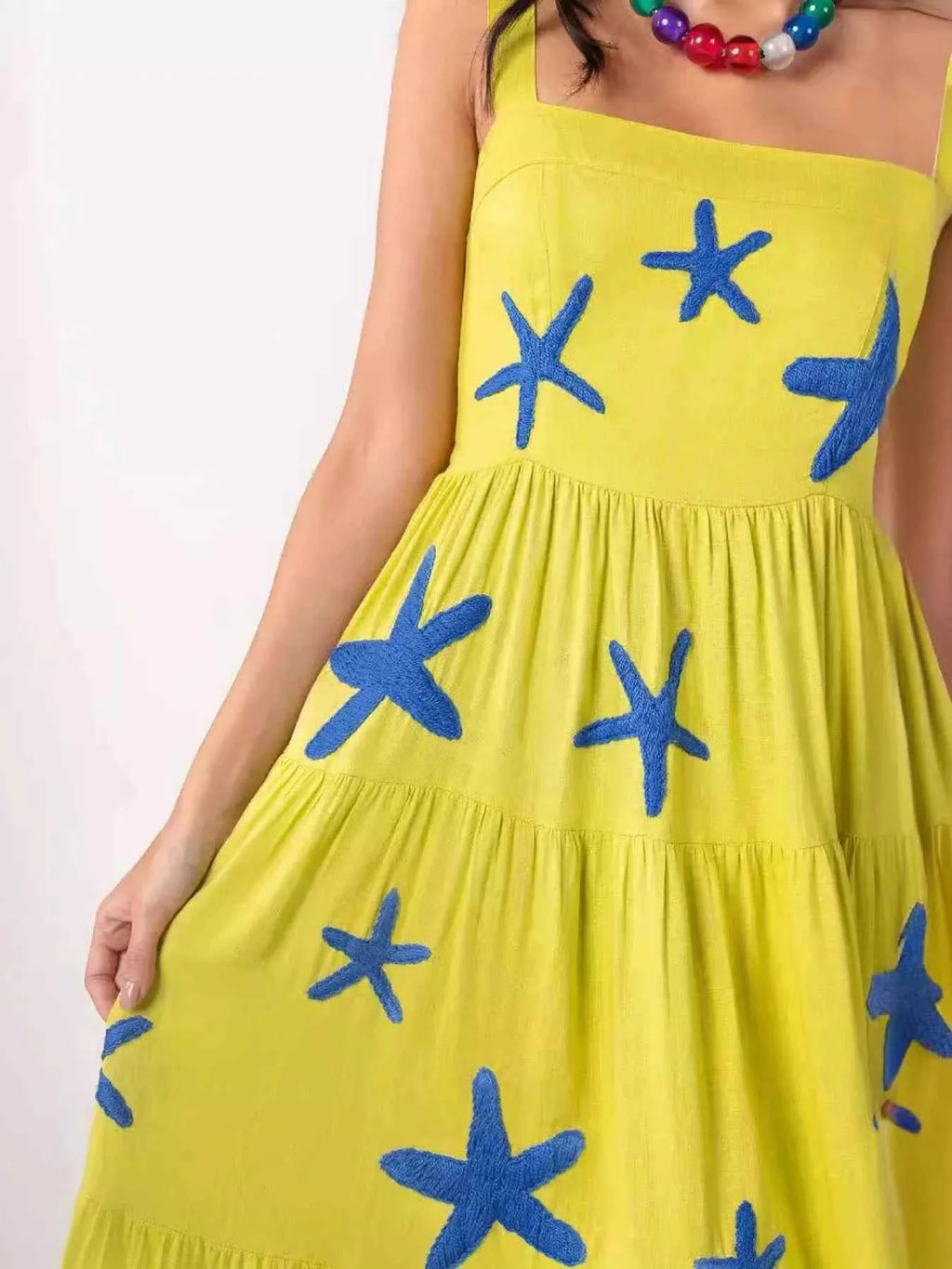 Embroidered Square Neck Tiered Maxi Cami Dress 867ce476-776c-4bda-9256-60dce83236f1-Max-Origin