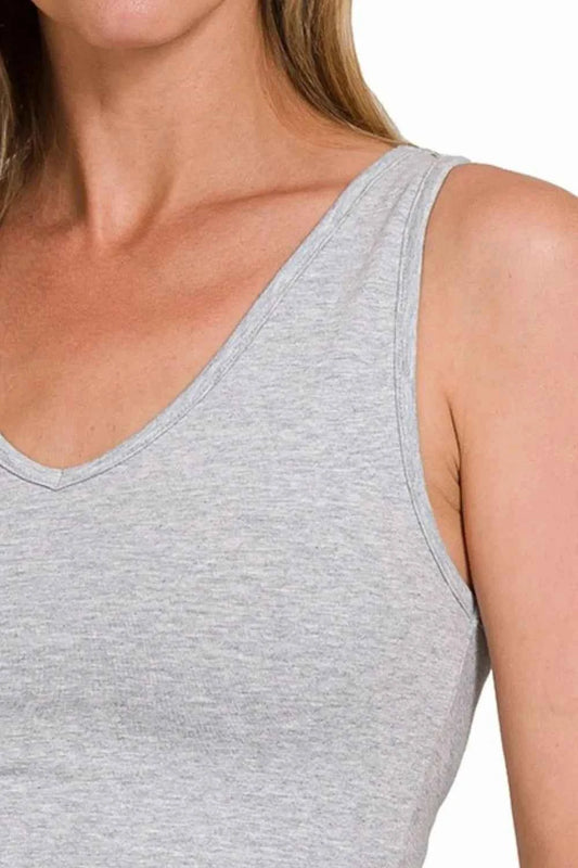 Cotton V-neck Cropped Cami Top 86887084-c66d-4aef-8d94-68b3c5c8e4f7-Max-Origin