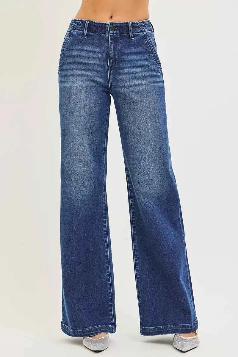 RISEN High Rise Wide Leg Slanted Pocket Jeans 868b66e3b38e4f34bf58f83b20ac4b06-Max-Origin
