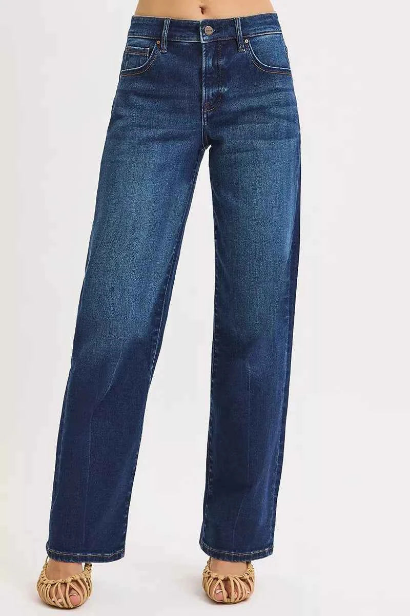 RISEN Mid Rise Wide Baggy Jeans DARK 8698e8d00a6b47a289bd1889bee9a364-Max-Origin