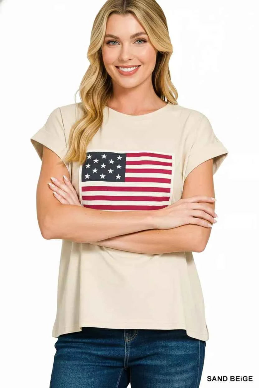 Zenana Full Size US Flag Round Neck Short Sleeve T-Shirt Plus Size 86a1012e-f0e4-4533-acb9-f4e2e37cd129-Max-Origin