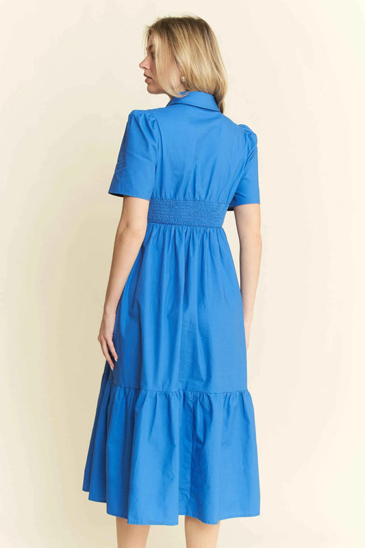 Short Sleeve Button Down Midi Dress 86da79976964484e9902047879e71ed3-Max-Origin