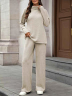 Ribbed Turtleneck Dropped Shoulder Top and Pants Sweater Set 86ea1316-d3cf-4091-8271-409a2dd55732-Max-Origin