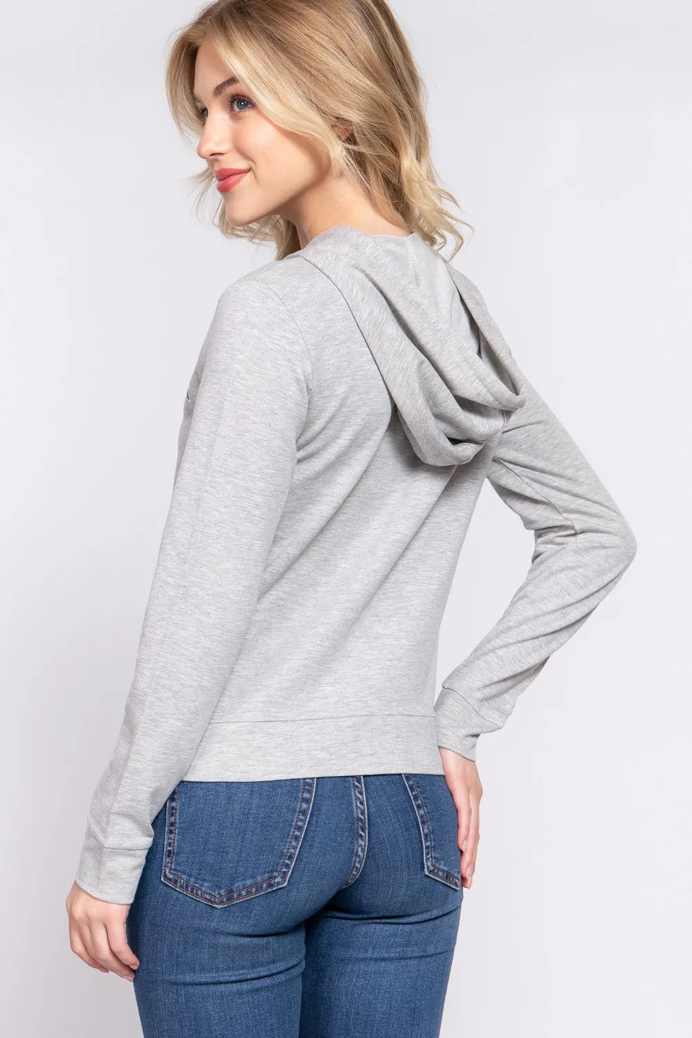 ACTIVE BASIC CALIFORNIA Zip Up Drawstring Long Sleeve Hoodie 86fa2ca7-8eb3-4f51-a099-62d433a66ba1-Max