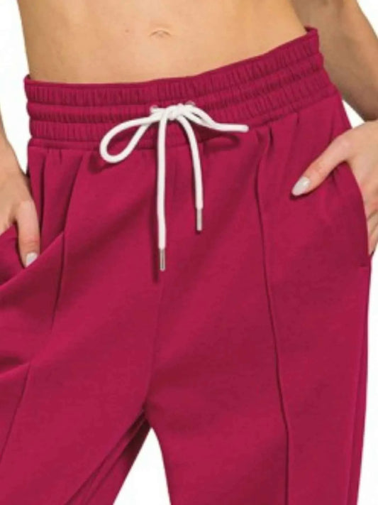 Drawstring Scuba Sweatpants with Pockets 8705f9eb-4804-4330-a08c-e4d053a991a9-Max-Origin