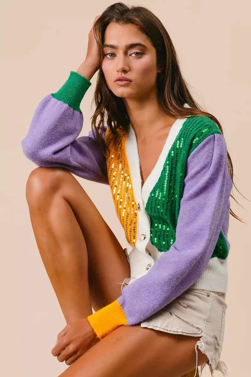 BiBi Mardi Gras Color Block Sequin Sweater Cardigan 8716bd98f5cf4796955e84b9a709bb79-Max-Origin