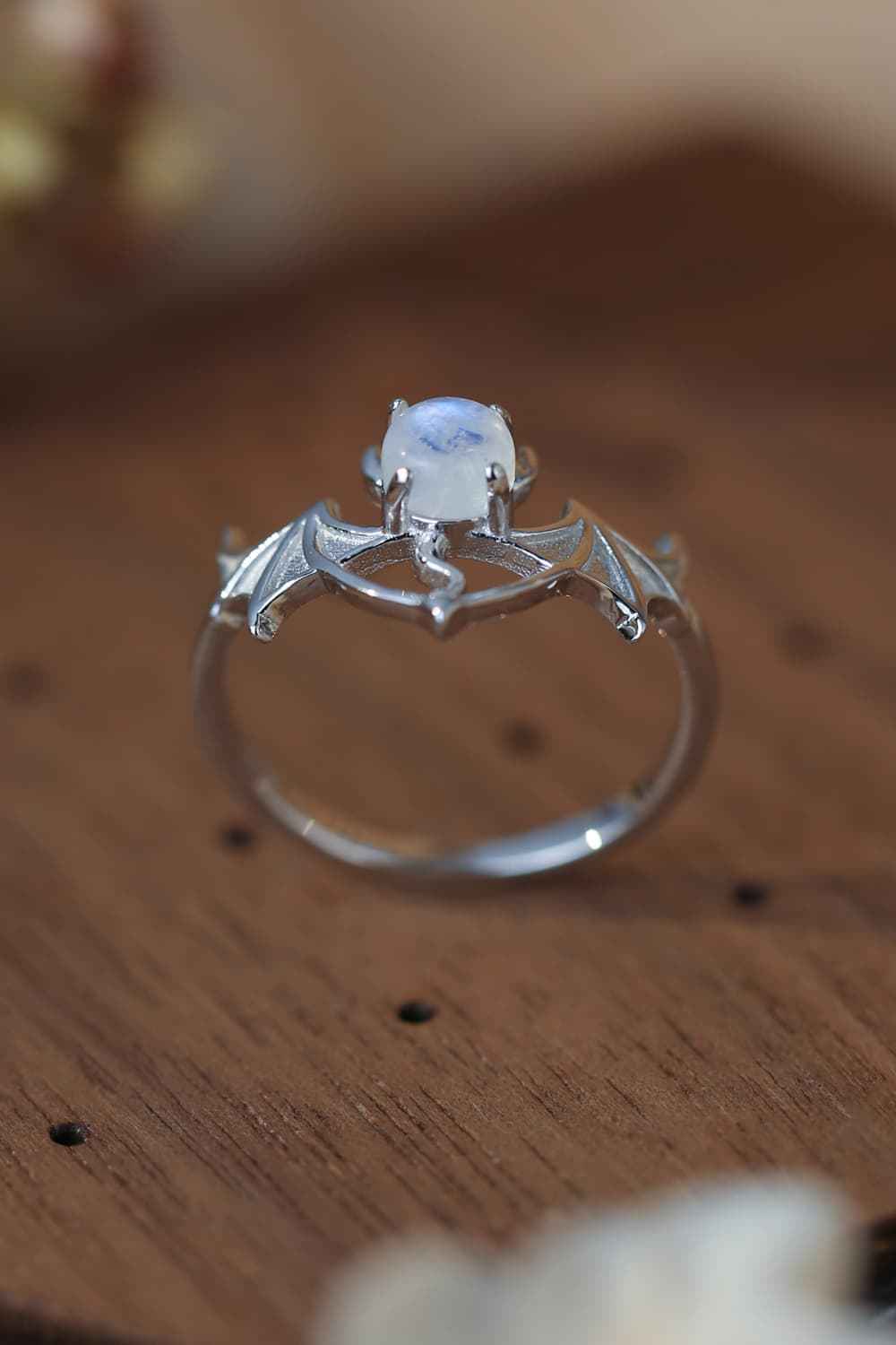 Moonstone Bat 925 Sterling Silver Ring 871c99fba500445b86337b182c6c1cff-Max