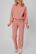 Ribbed Round Neck Top and Pants Set Pale Blush 87248e66-1bdc-4eb6-94a6-4b51ad2c68de-Max-Origin