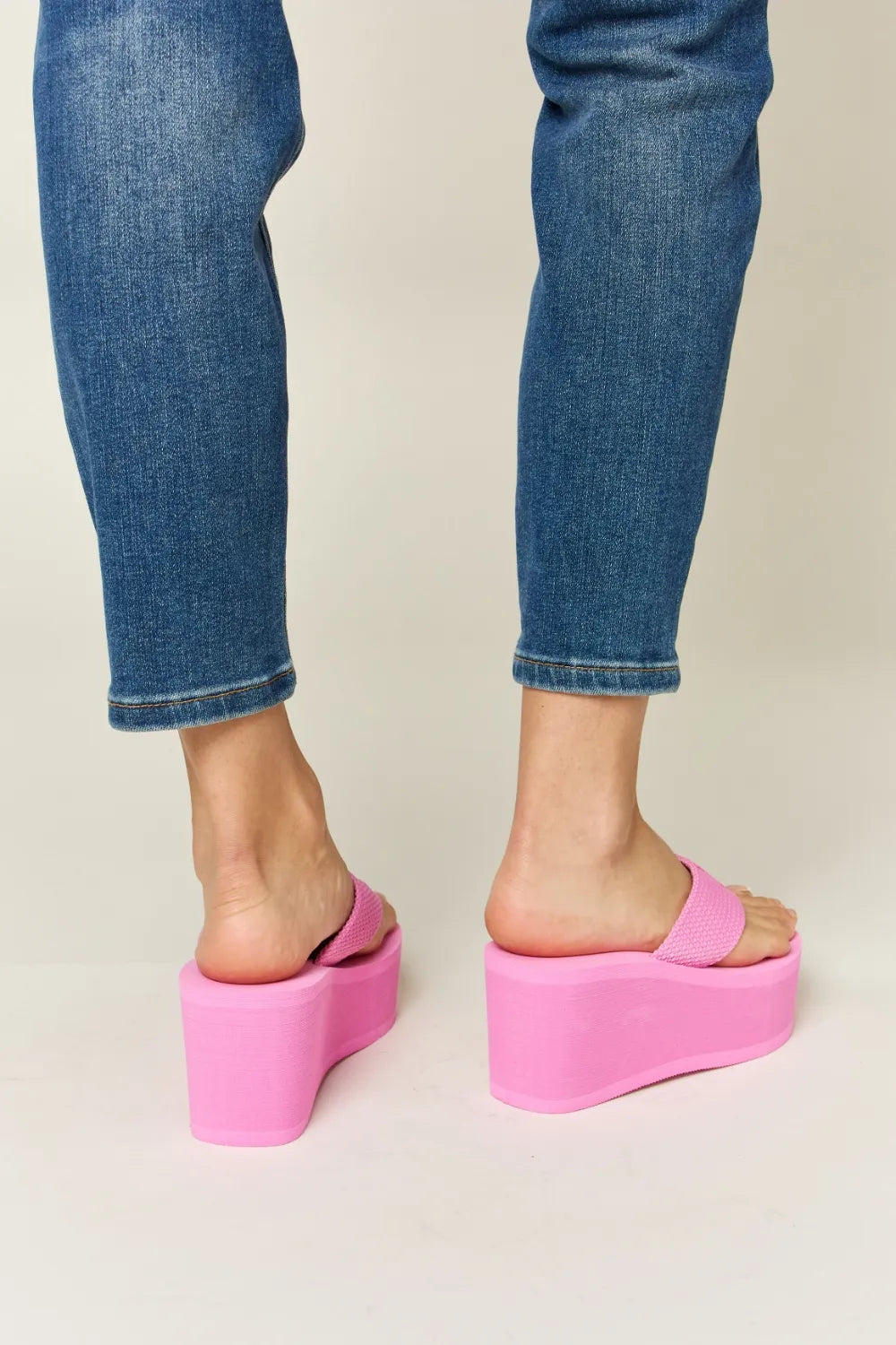 WILD DIVA Open Toe Platform Wedge Sandals 874627b0-3298-4339-8408-8192656176ec-Max