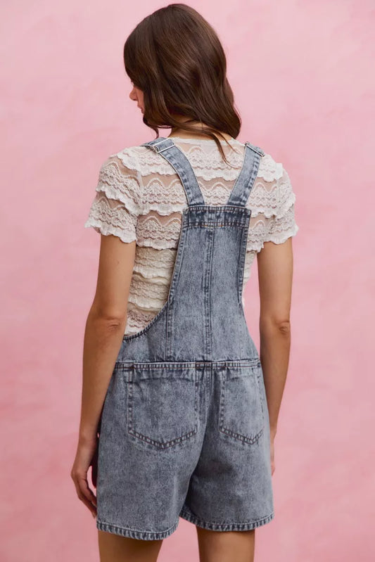 Denim Washed On Front With Adjustable Strap Romper 87599317-c0f7-4d13-ab1e-3b49a40ba9fd-Max-Origin
