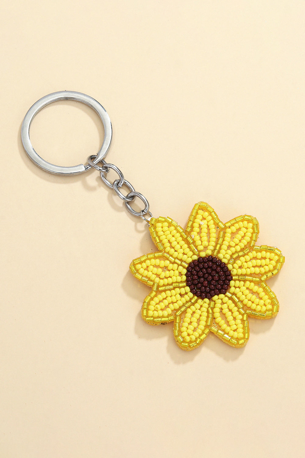 Yellow Cute Sunflower Beaded Keychain 8779616fd6cebd2e