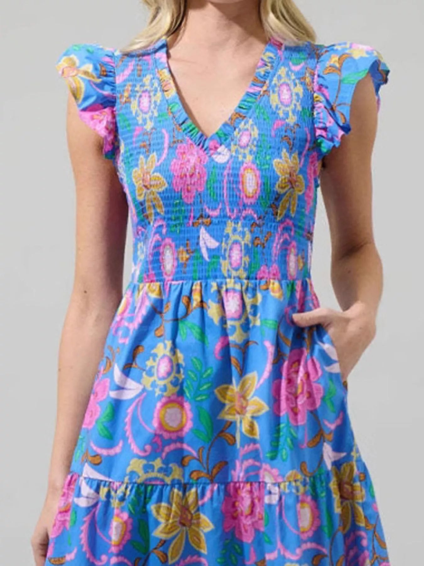 Ruffled V-Neck Tiered Midi Dress 87b13c0b-4e75-41c3-a32a-1e14a00e8f78-Max-Origin