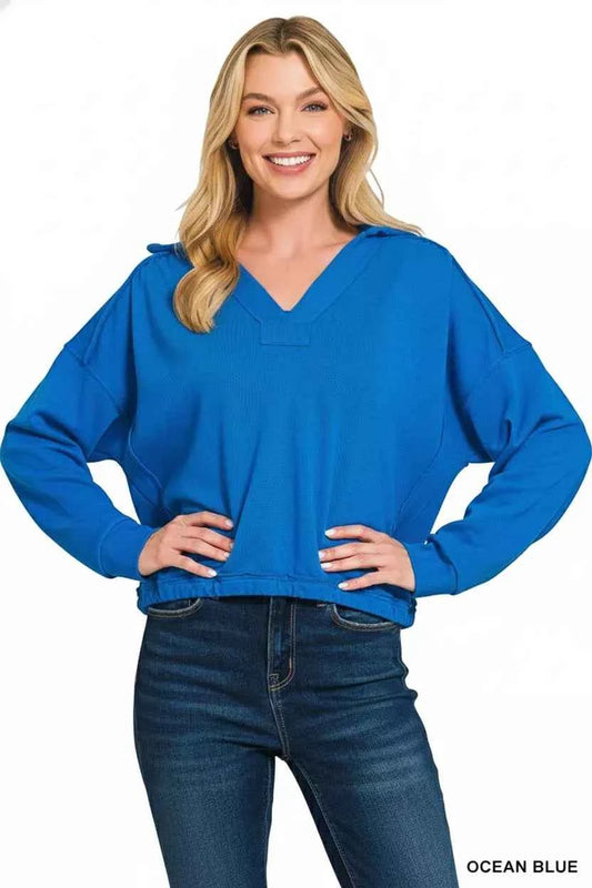 Zenana French Terry Collared Exposed Seam Sweatshirt 87b91fb3-9e97-4452-afce-b3bd5f902561-Max-Origin