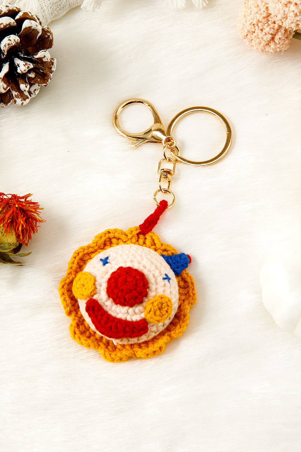 Citrus Crochet Clown Pendant Keychain 87ba9f352157c5a8