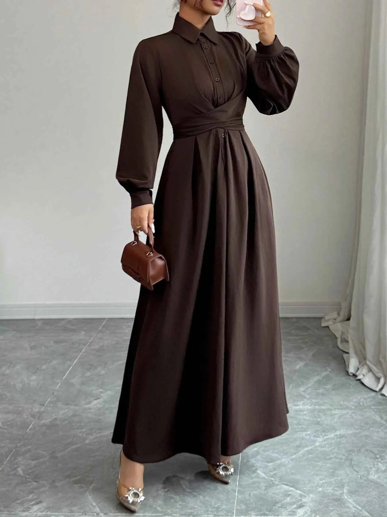 Long Sleeve Maxi Shirt Dress Brown 87bbeb82-d6da-4d69-8bb1-e052127eea71-Max-Origin