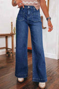 Denim Patch Pocket Wide Leg Jeans Sail Blue 87bfc411-4b5a-465c-88f9-4a21925ee3ea