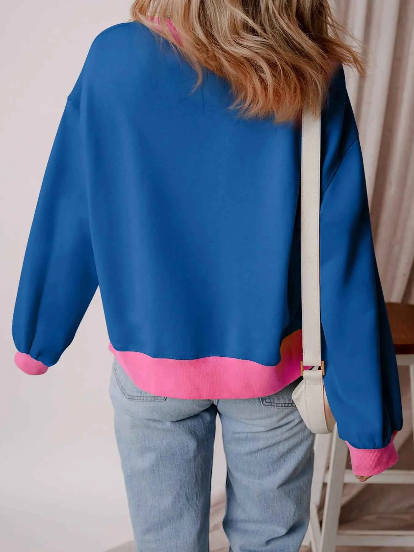 Bowknot Graphic Game Day Contrast Trim Drop Shoulder Casual Sweatshirt 87c16b47d2c74c52b8fbcf1a07ab1bf2-Max-Origin