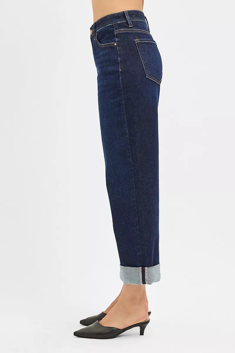 RISEN Mid Rise Fit Ankle Wide Roll Up Jeans 87c58857ada3449f8d04d51956138ca0-Max-Origin
