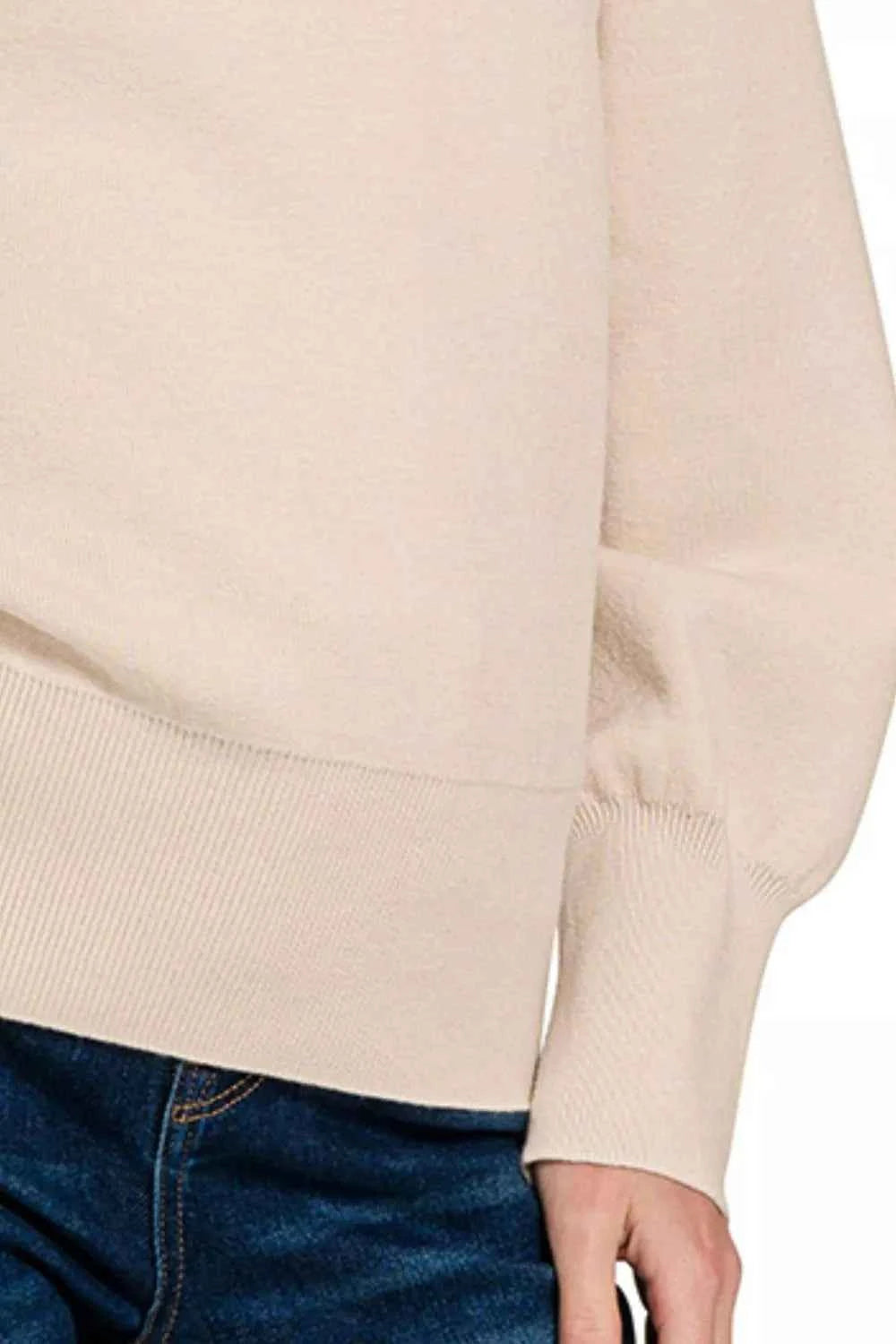 Zenana Viscose Mock Neck Exposed Seam Sweater 87d10c96-b5a0-4c42-b95c-bf6b1226370b-Max-Origin