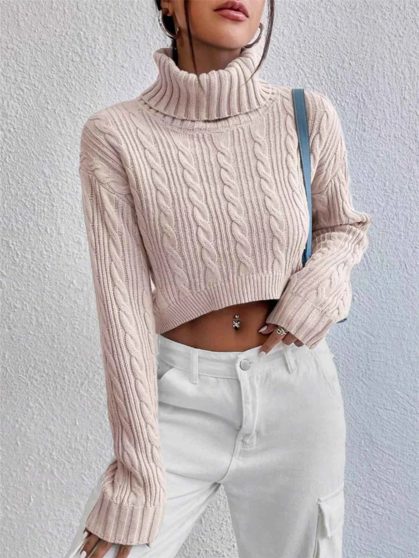 Cable-Knit Turtleneck Long Sleeve Sweater 87d4bbe2e1da475f8cc0b4990b544b84-Max-Origin