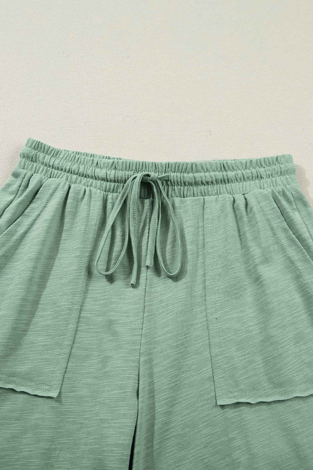 Canton Cuffed Short Sleeve Tee Raw Seam Patch Pocket Drawstring Pants Set 87e4913fb97b4013