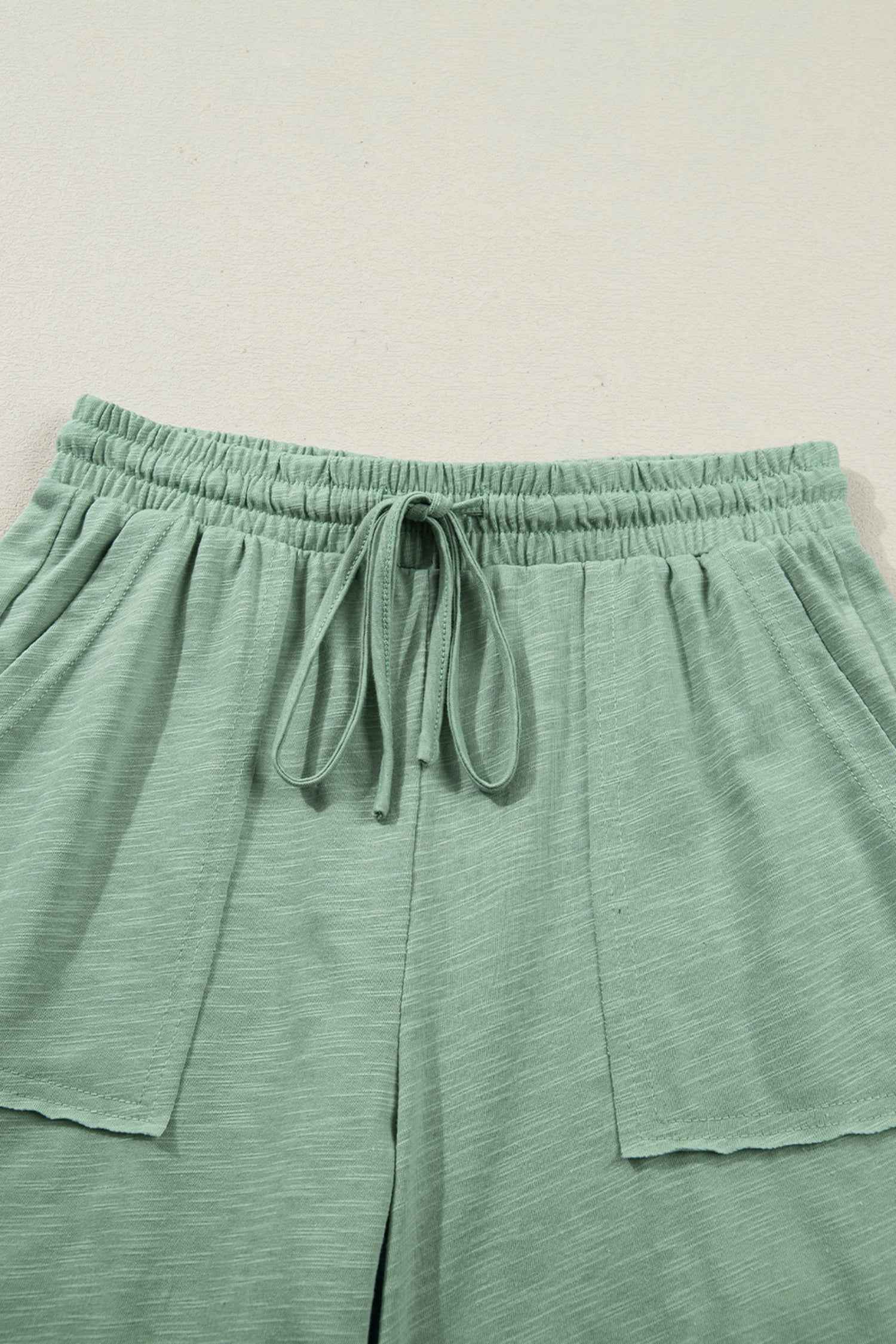 Canton Cuffed Short Sleeve Tee Raw Seam Patch Pocket Drawstring Pants Set 87e4913fb97b4013