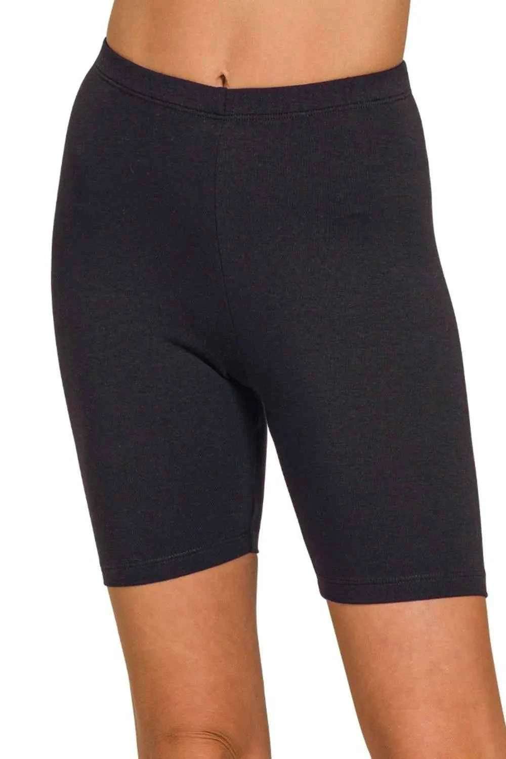 Zenana Premium Cotton Biker Shorts BLACK 8805aef5-fe55-4b18-823d-8677b13256af-Max-Origin
