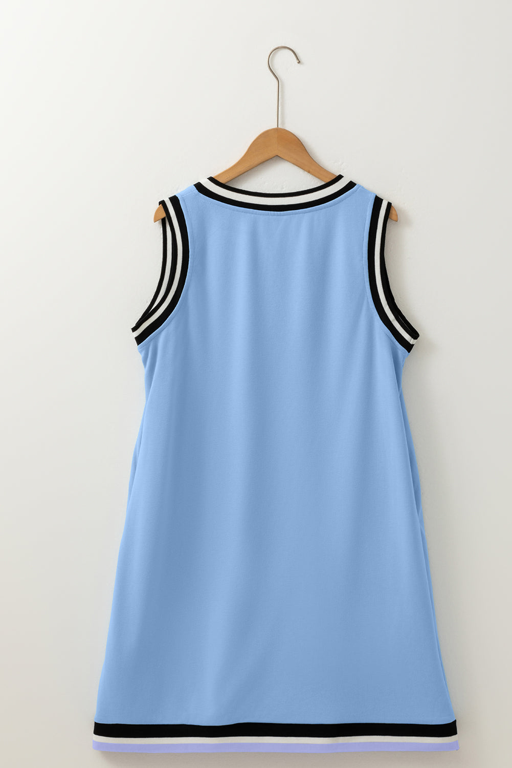 Mint Green Contrast Trim V Neck Sleeveless Mini Dress 88182f1120ac1e5c