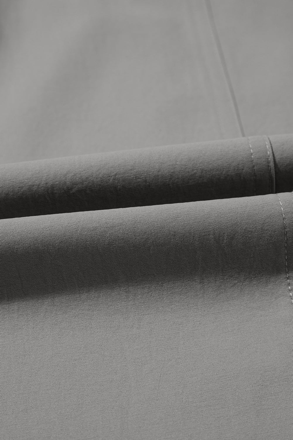 Gray Solid Color Drawstring Elastic Waist Casual Loose Pants 882c64d109c70ca8