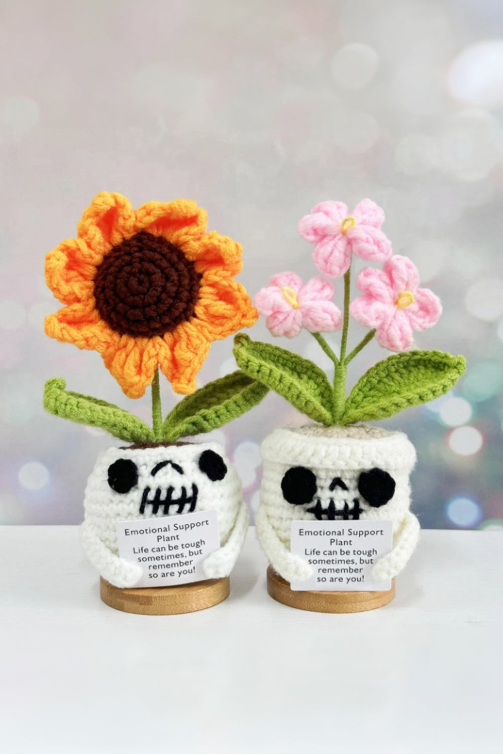 Orange Emotional Support Crochet Sunflower Halloween Pot 88301850a2777c39