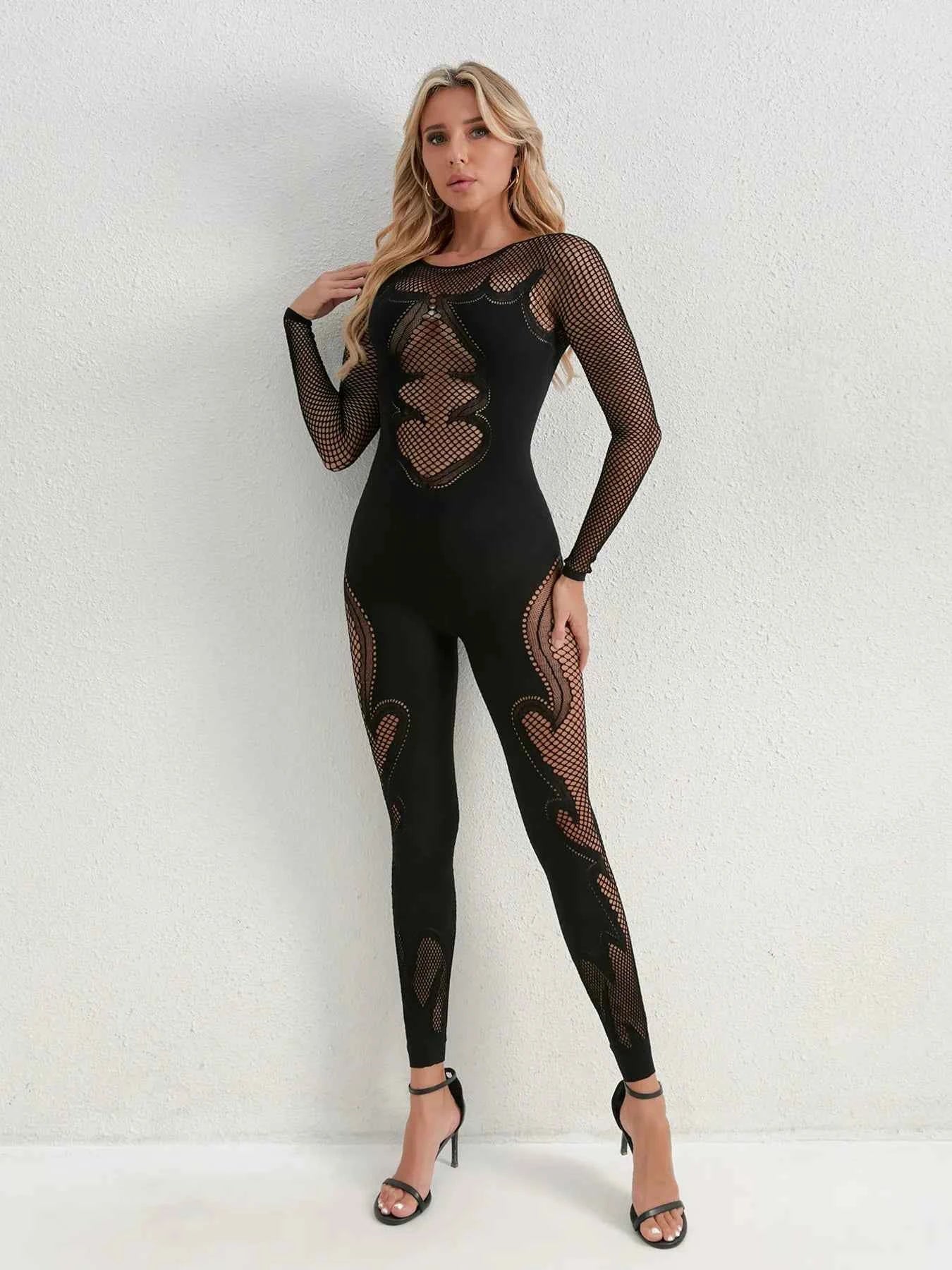 Fishing Net Sheer Long Sleeve Jumpsuit 8830e50fab7b4f8db2ab90a2fe8b82b7-Max-Origin