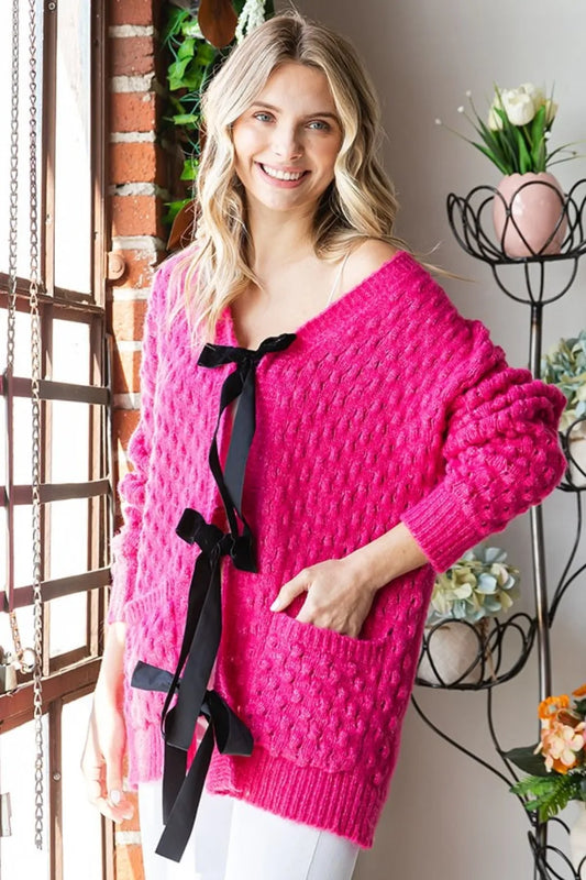 Tie Closure Open Knit Cardigan 883203ee-f646-4052-b13d-d5f8711f33d8-Max