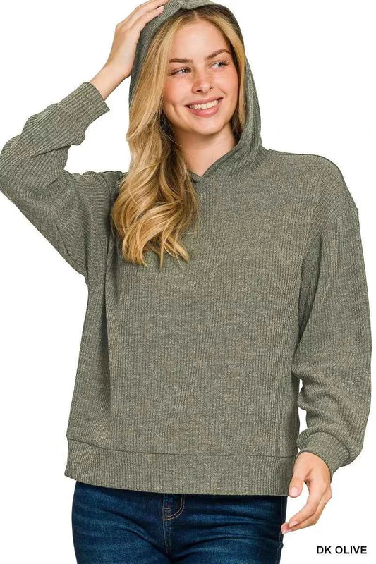 Zenana Ribbed Long Sleeve Hoodie 88406a2a884146508f9105cc34dbac90-Max-Origin