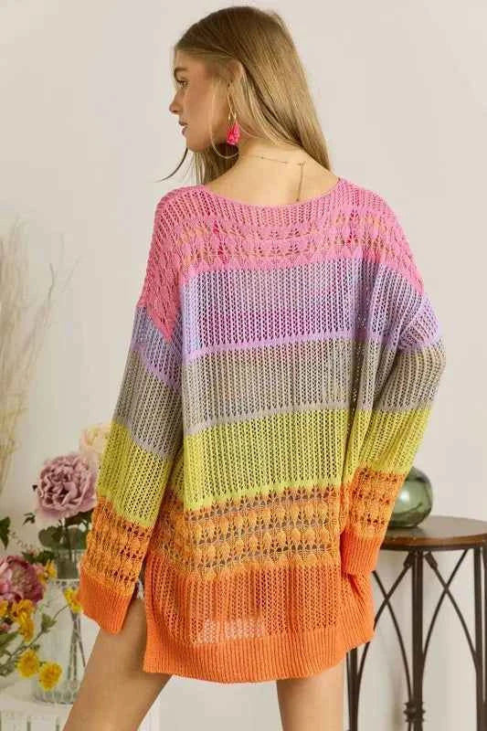 ADORA Colorblock Crochet Top 888241f95aec4e1b88e5108ad8efb11d-Max-Origin