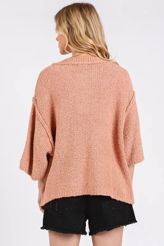 Mittoshop Side Slit Notched Drop Shoulder Sweater 888c99a4-8810-4ff8-a9f4-548e98d10c32-Max