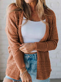Open Front Knitted Cardigan with Eyelet Details Caramel 8892a4f7b317457e80f411b7048412d4-Max-Origin