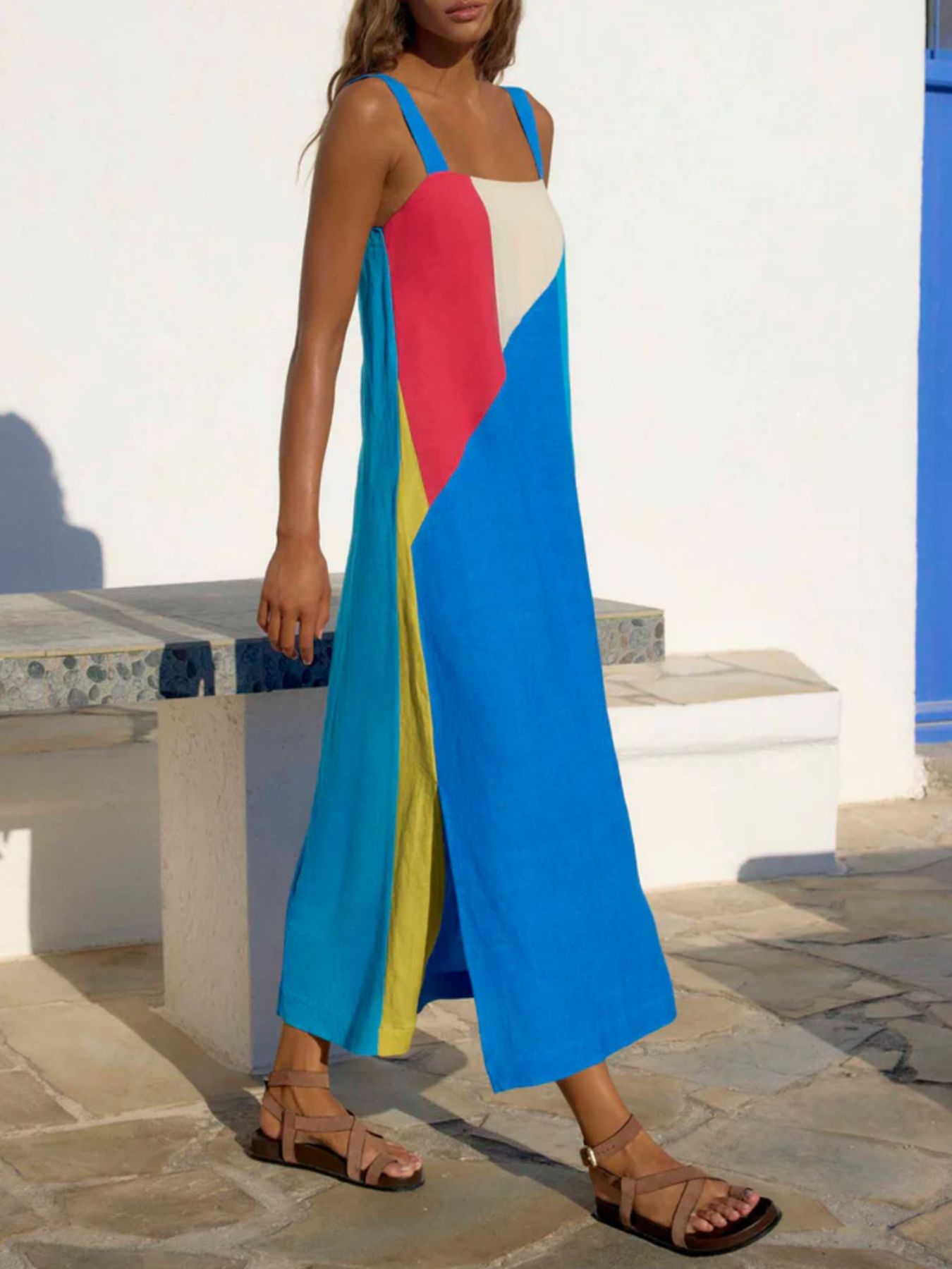 Striped Wide Strap Midi Dress 889955ee-d707-448a-b6af-6bbe305cf934-Max