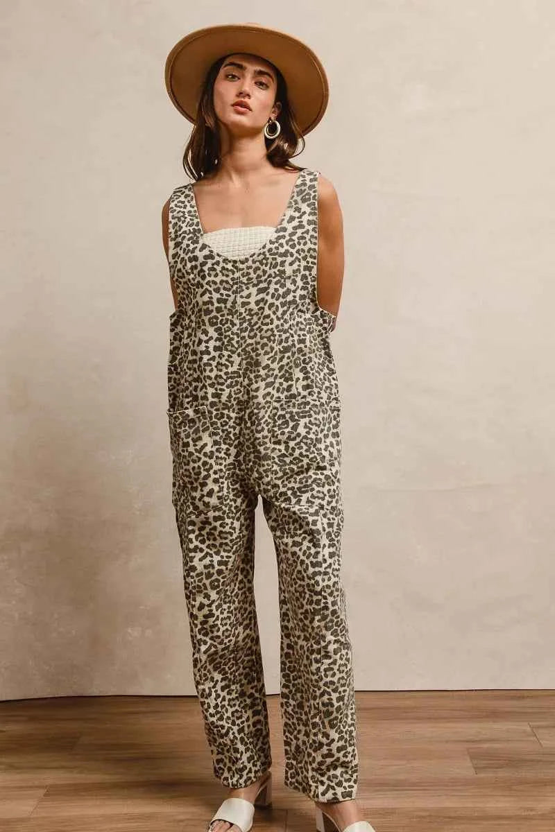 BiBi Leopard Print Adjustable Strap U Neck Jumpsuit 88998f59e1694240bb28d29835e985e2-Max-Origin