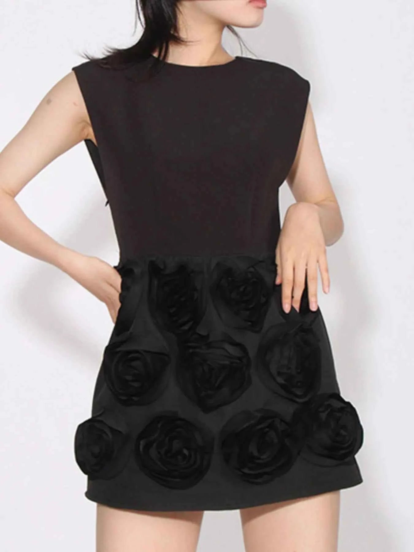 Backless Sleeveless Striped Mini Dress Black 88cbc319-9511-47e9-b6b4-46779b7db8ca-Max-Origin