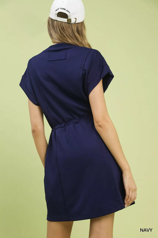 Knit Zip Front Drawstring Dress 88cea649-2e64-405d-bc10-c5574388e4ee-Max-Origin