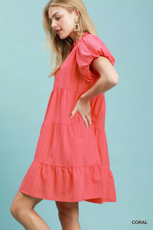 Puff Sleeve Tiered Babydoll Dress 8909ff1c-e4f8-42aa-8fac-3d3a62cdc467-Max-Origin